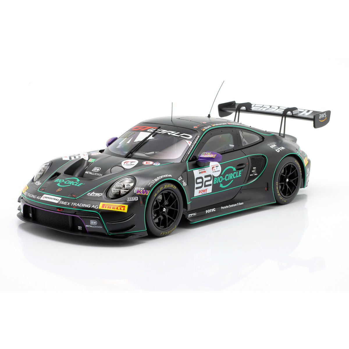 Modellauto Porsche 911 GT3 R (992) 24h Spa GT World Challenge 2025 #92 Herberth Motorsport Ixo Maßstab 1:18